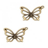 Metal charm Butterfly 23x18mm Bronze